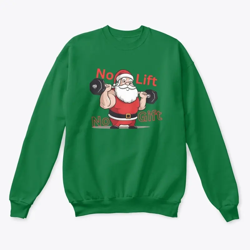 Santa Weightlifting Sweatshirt