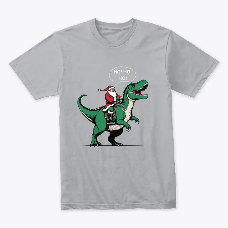 Santa Rides a T-Rex, HO! HO! HO!