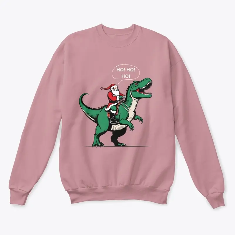 Santa Rides a T-Rex, HO! HO! HO!